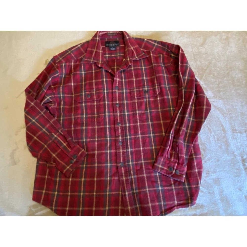 Weatherproof Chamois Men XL Flannel Button Up Cotton Soft Gorp s4mois